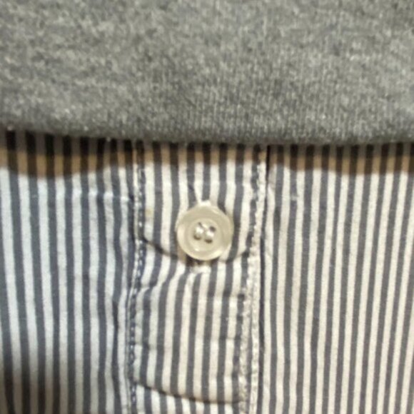 Mello Day Grey Striped Contrast Women's Sweatshirt Size M - Picture 5 of 8